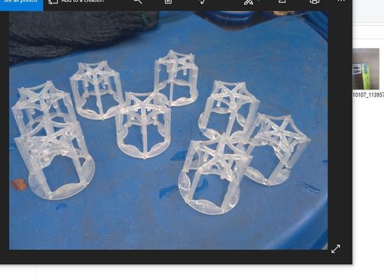 Pall Ring บรรจุภัณฑ์พลาสติกแบบสุ่ม 30 มม. สำหรับ CO2 Adsorber Tower